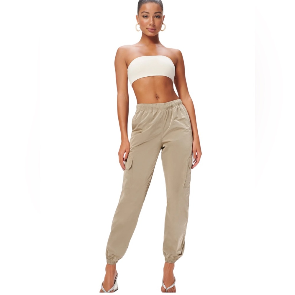 Good American Shine Boyfriend Cargo Pant NWT
